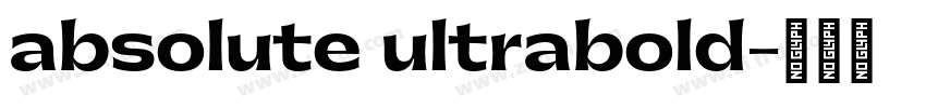 absolute ultrabold字体转换